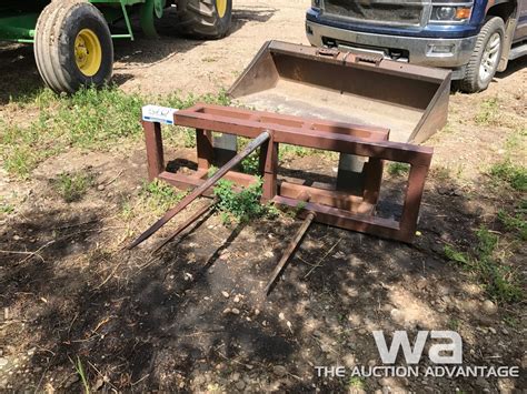 bale spears for skid steer|used skid steer hay spear.